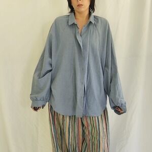 Vintage‎ Blue Button Down Top